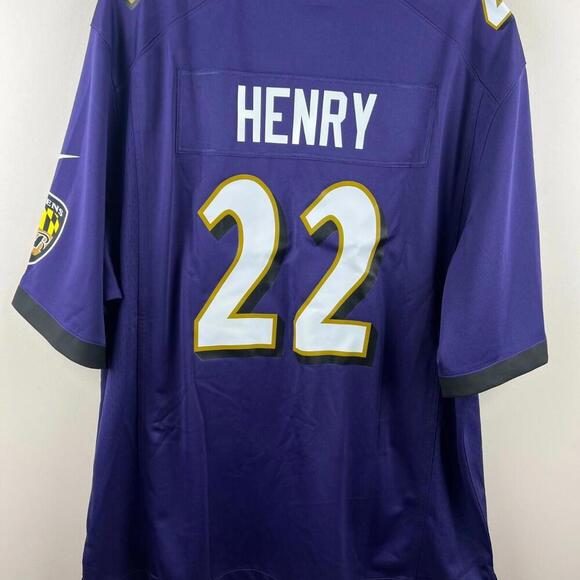 Baltimore Ravens #22 Derrick Henry Stitched Size 2XL Nike Jersey! NWOT 🔥 - Picture 3 of 8